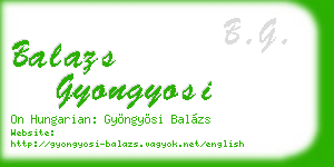 balazs gyongyosi business card